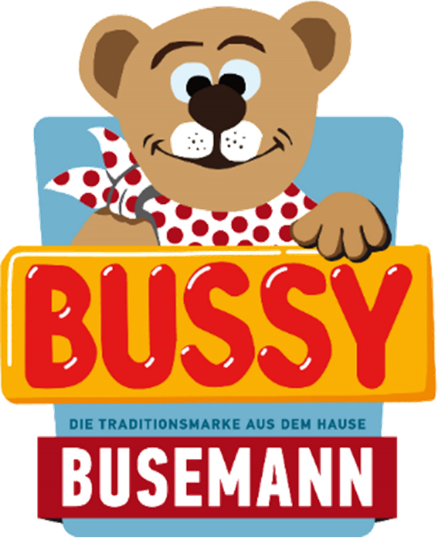 Bussy Busemann logo – traditional German ice cream and popcorn brand and manufacturer sold as part of a succession solution to MDS Holding in an M&A transaction advised by ABACUS Corporate Finance.
